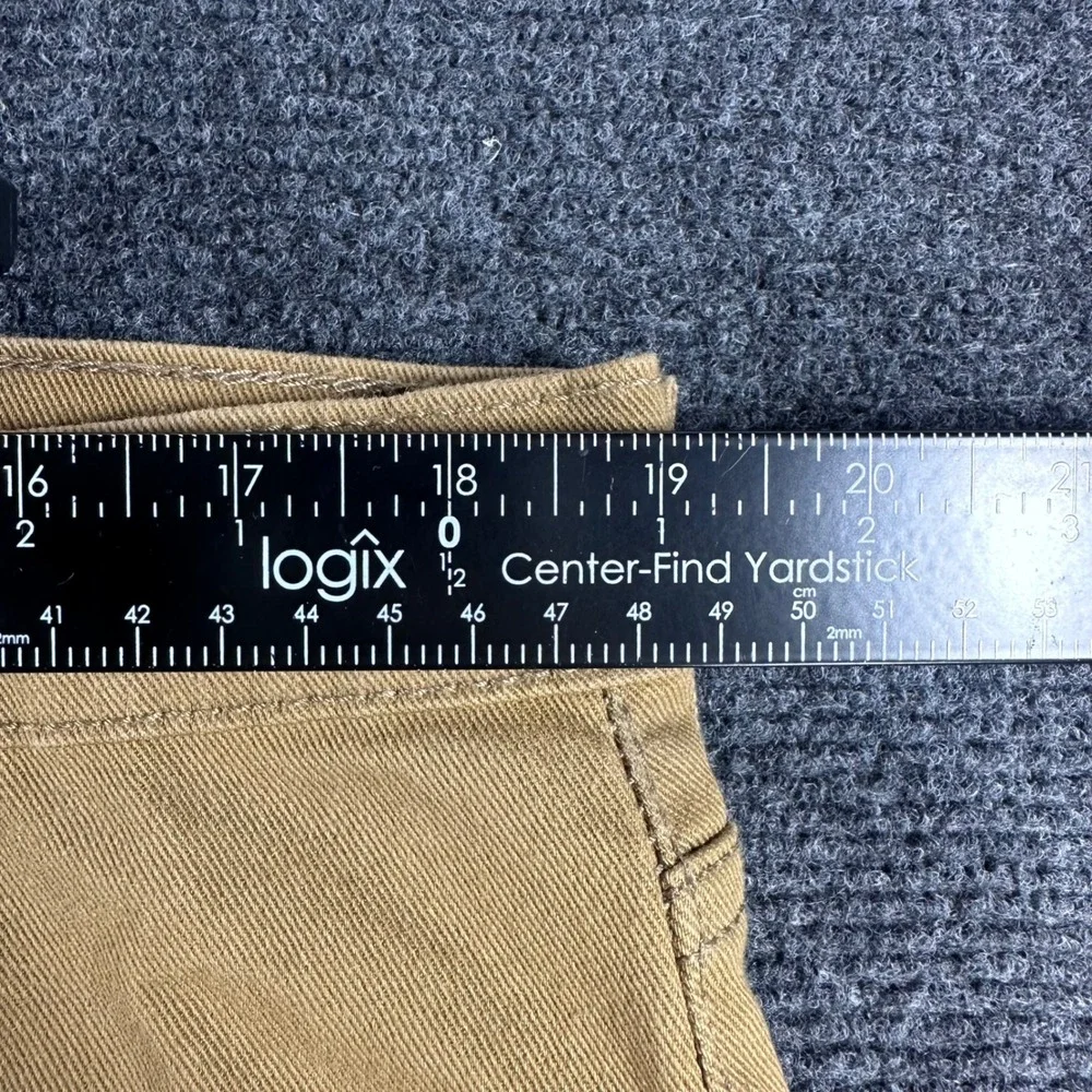 Levi's 513 Slim Straight Pants Mens 38x32 W38 L32 Tan Khaki Stretch Casual